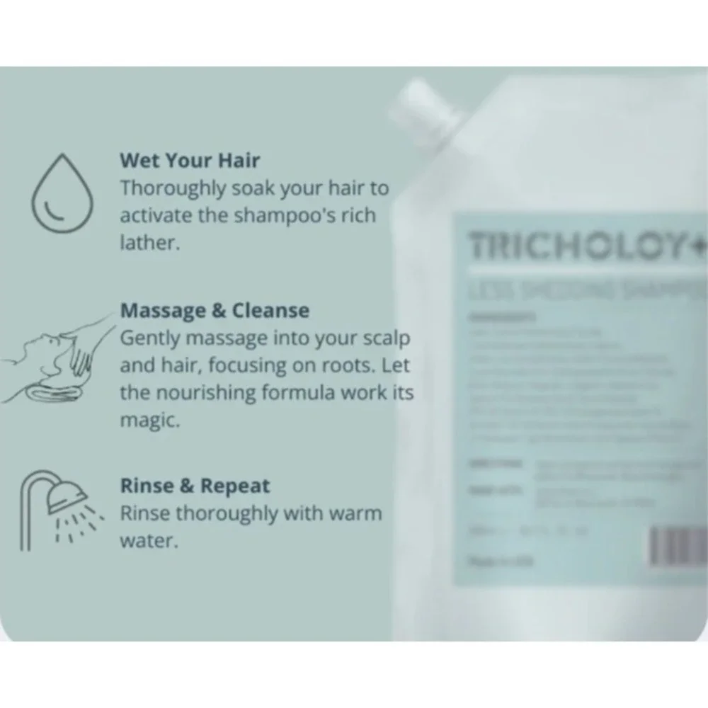 Trichology + Shampoo Anti-Hair Fall Less Shedding Volumizing Shampoo Conditioner